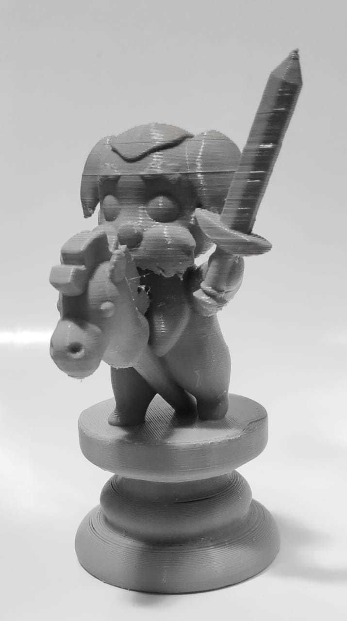 Dog Chess Piece - Knight 3D print model_6