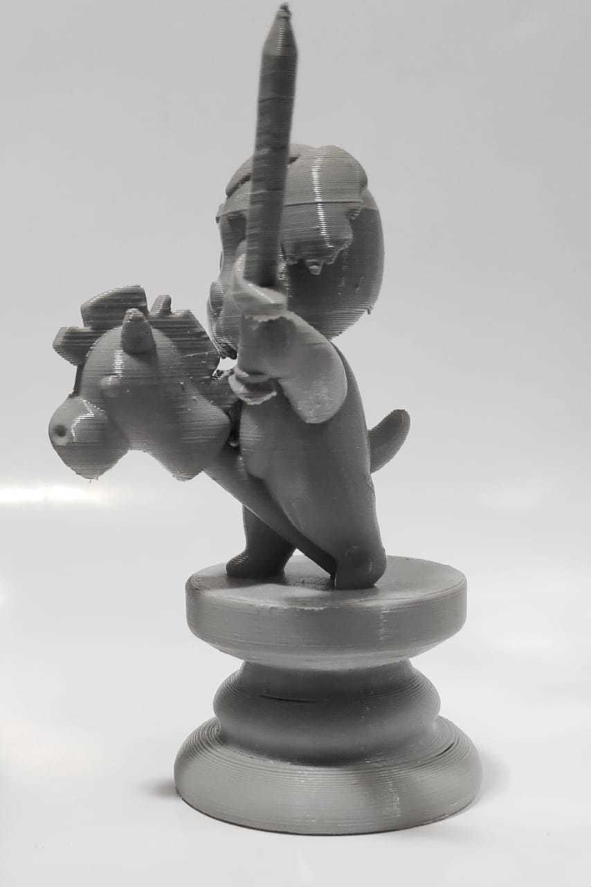 Dog Chess Piece - Knight 3D print model_7