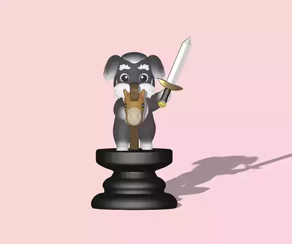 Dog Chess Piece - Knight 3D print model