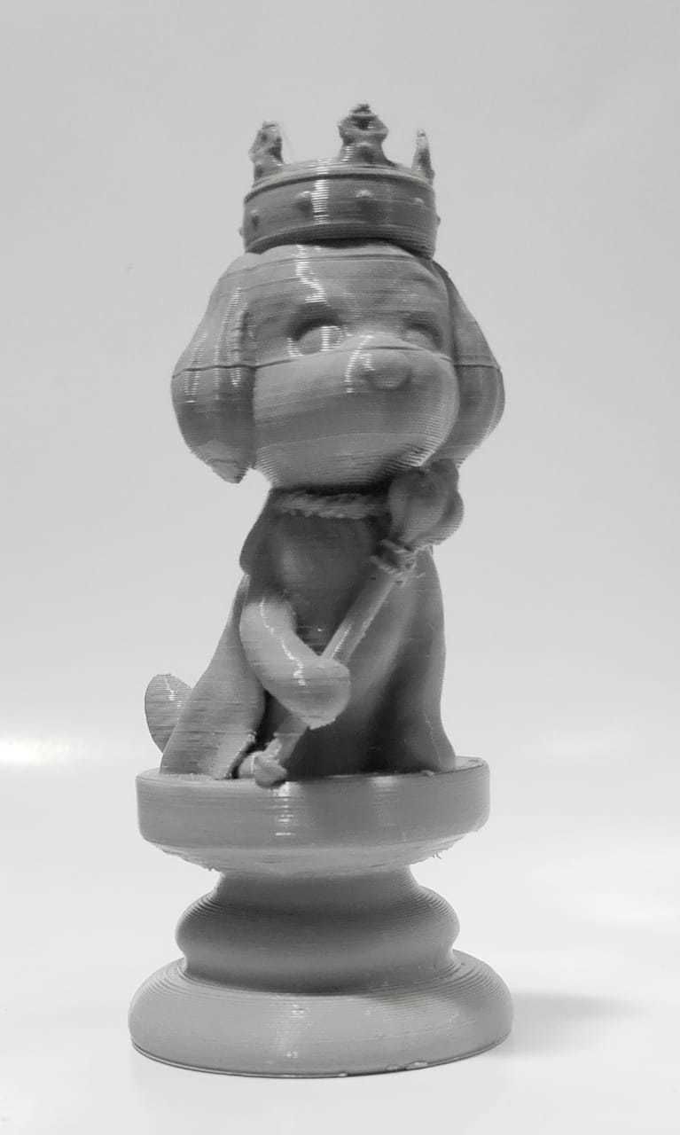 Dog Chess Piece - King 3D print model_7