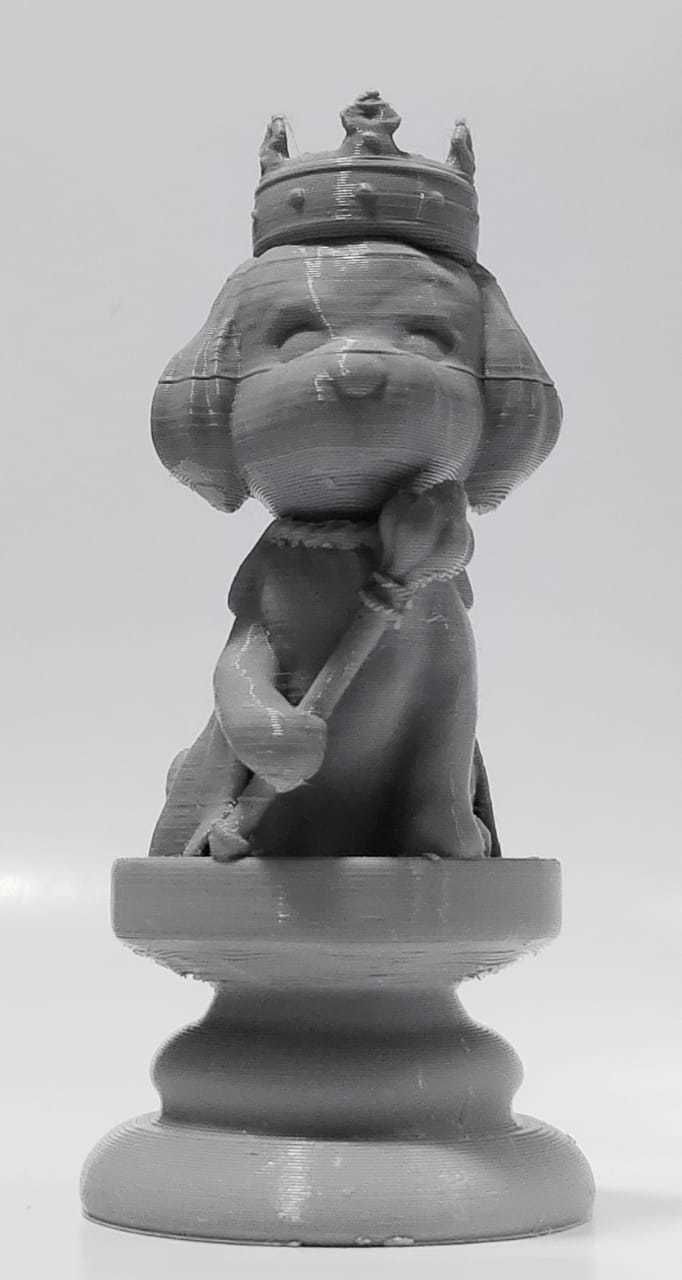 Dog Chess Piece - King 3D print model_3