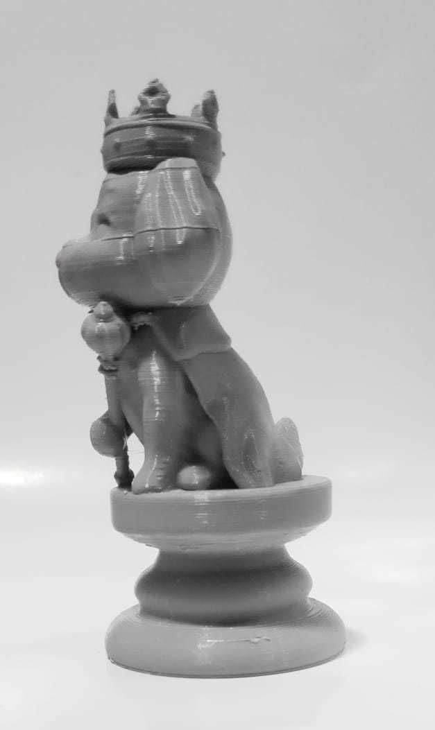 Dog Chess Piece - King 3D print model_8