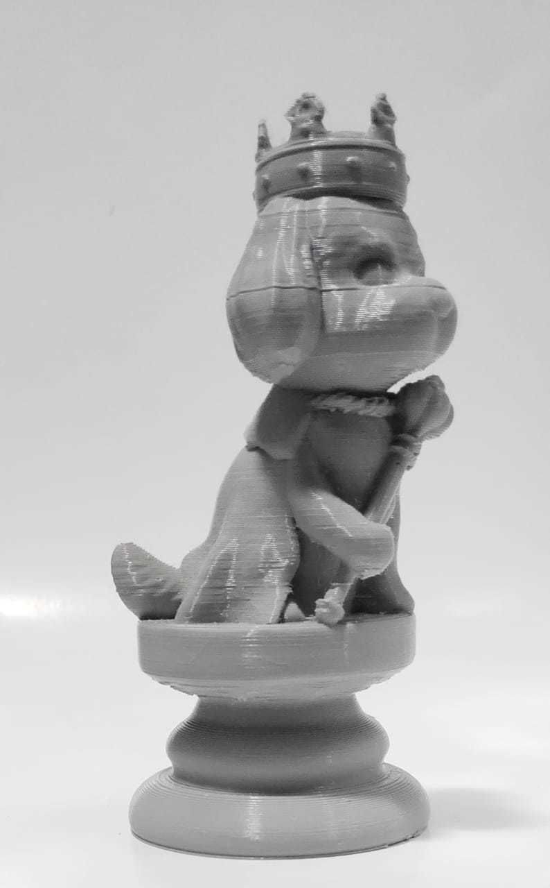 Dog Chess Piece - King 3D print model_6