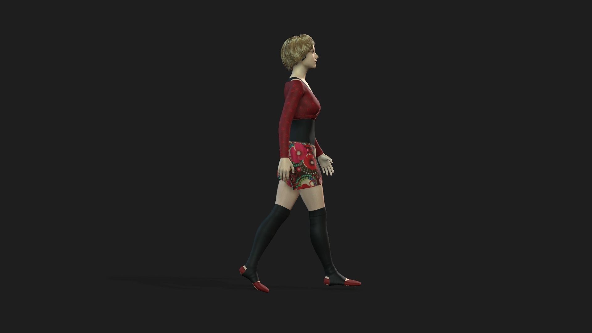 Modern Dancer Ballet 3D model_1