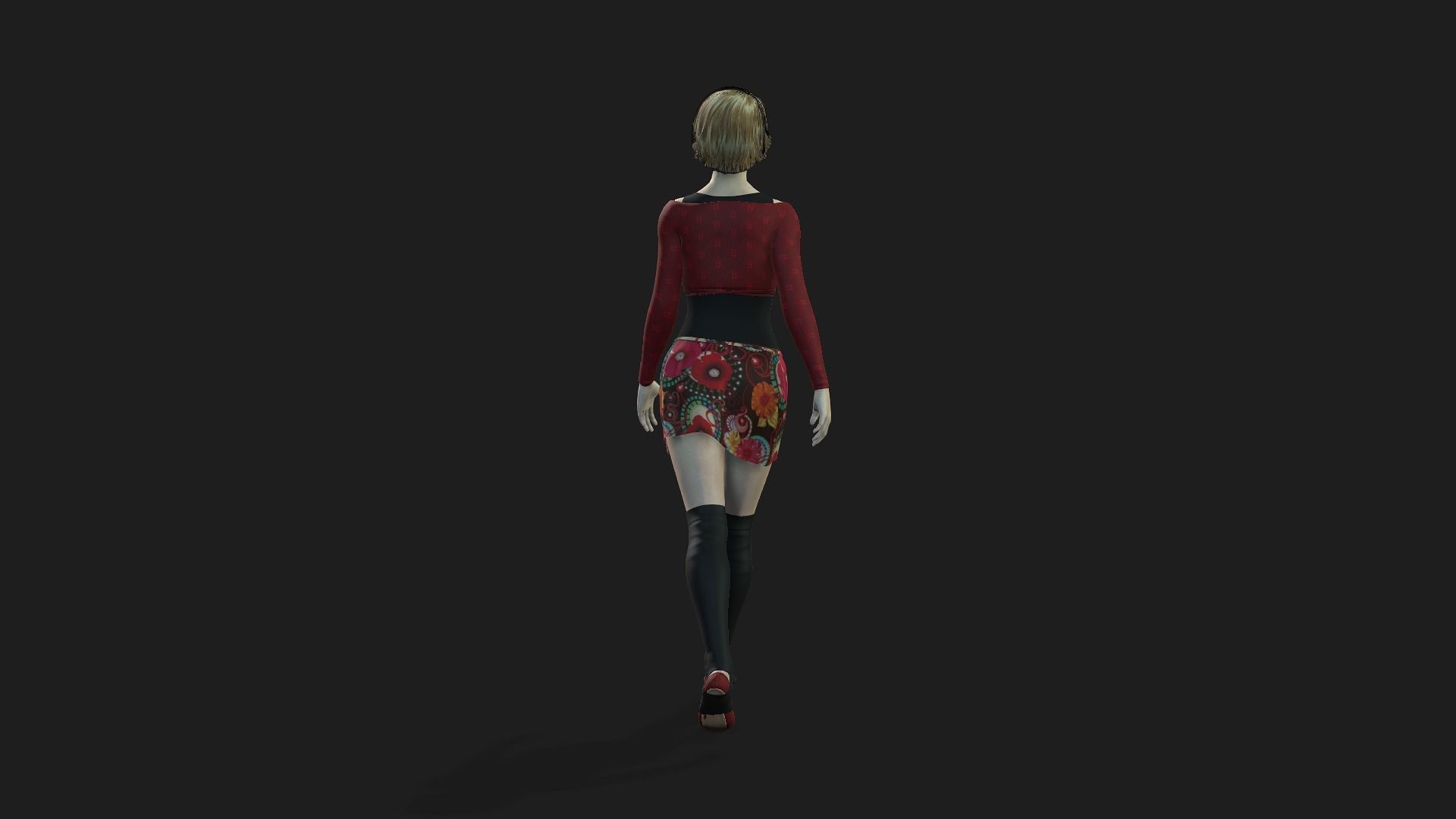 Modern Dancer Ballet 3D model_2