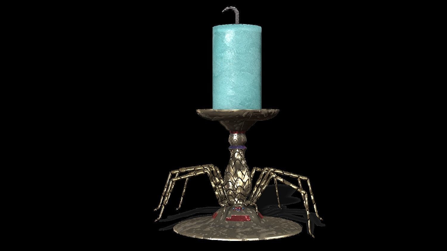 Monster Series - Spider Candle Low-poly 3D model_5