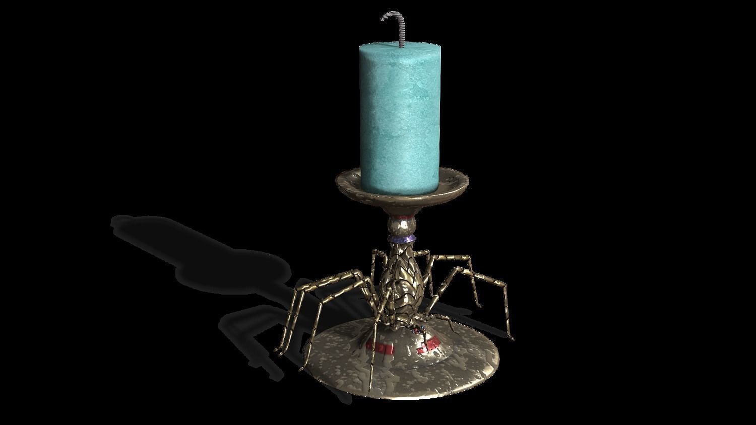 Monster Series - Spider Candle Low-poly 3D model_4