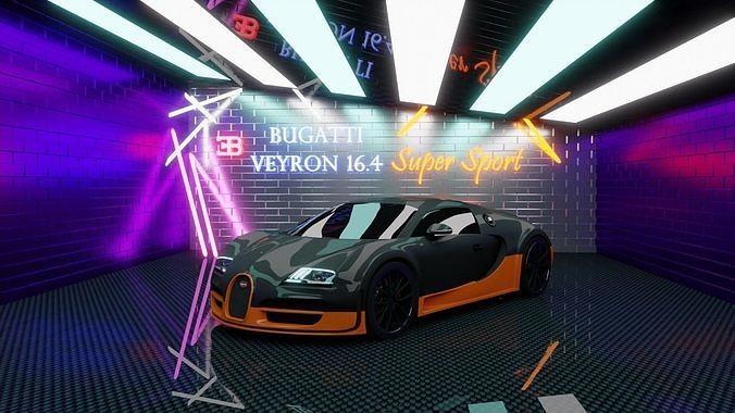 Bugatti Veyron 16 4 Super Sport 3D model