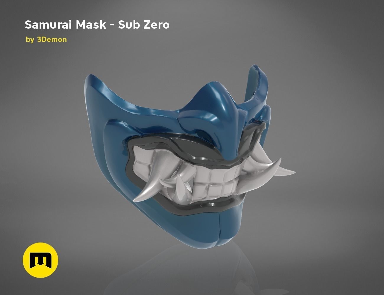 Sub Zero Grandmasters Icy Mask Mortal kombat 3D print model_4