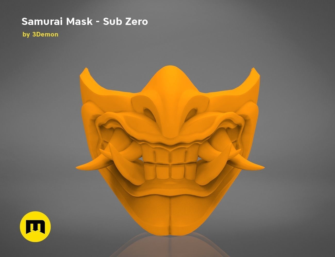 Sub Zero Grandmasters Icy Mask Mortal kombat 3D print model_12