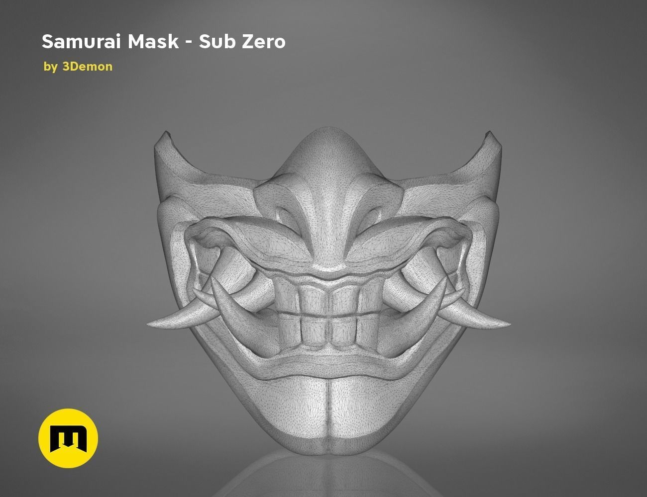 Sub Zero Grandmasters Icy Mask Mortal kombat 3D print model_19