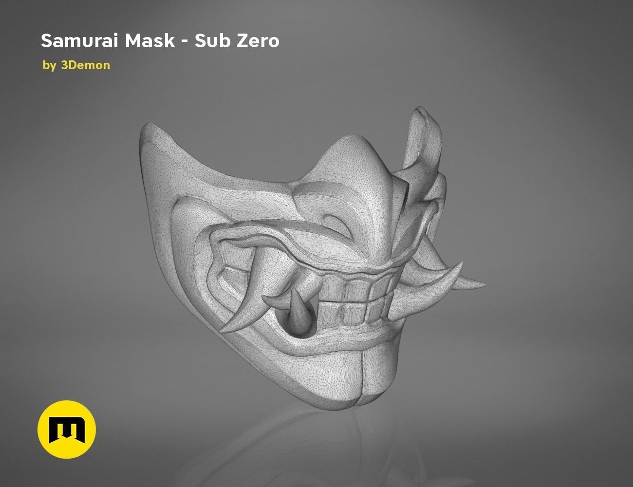 Sub Zero Grandmasters Icy Mask Mortal kombat 3D print model_17