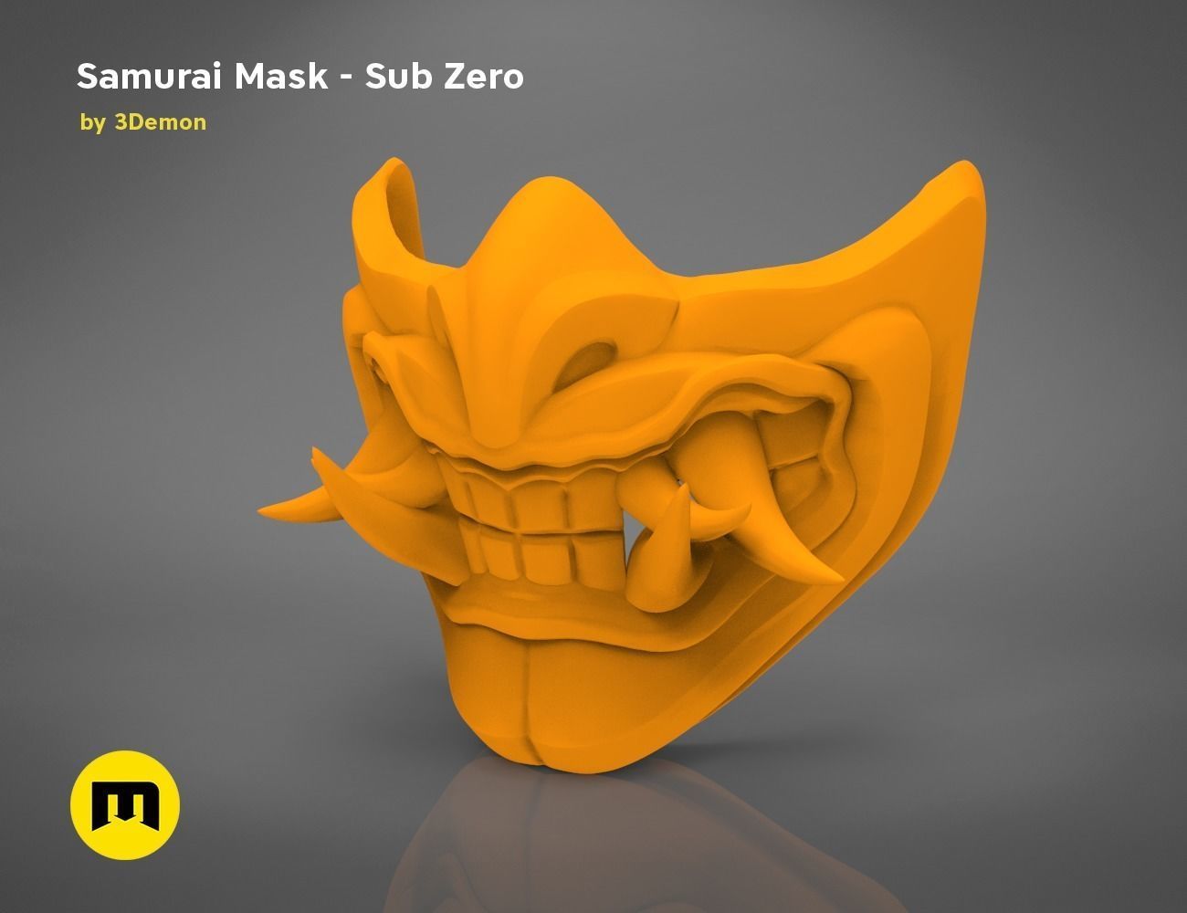 Sub Zero Grandmasters Icy Mask Mortal kombat 3D print model_13