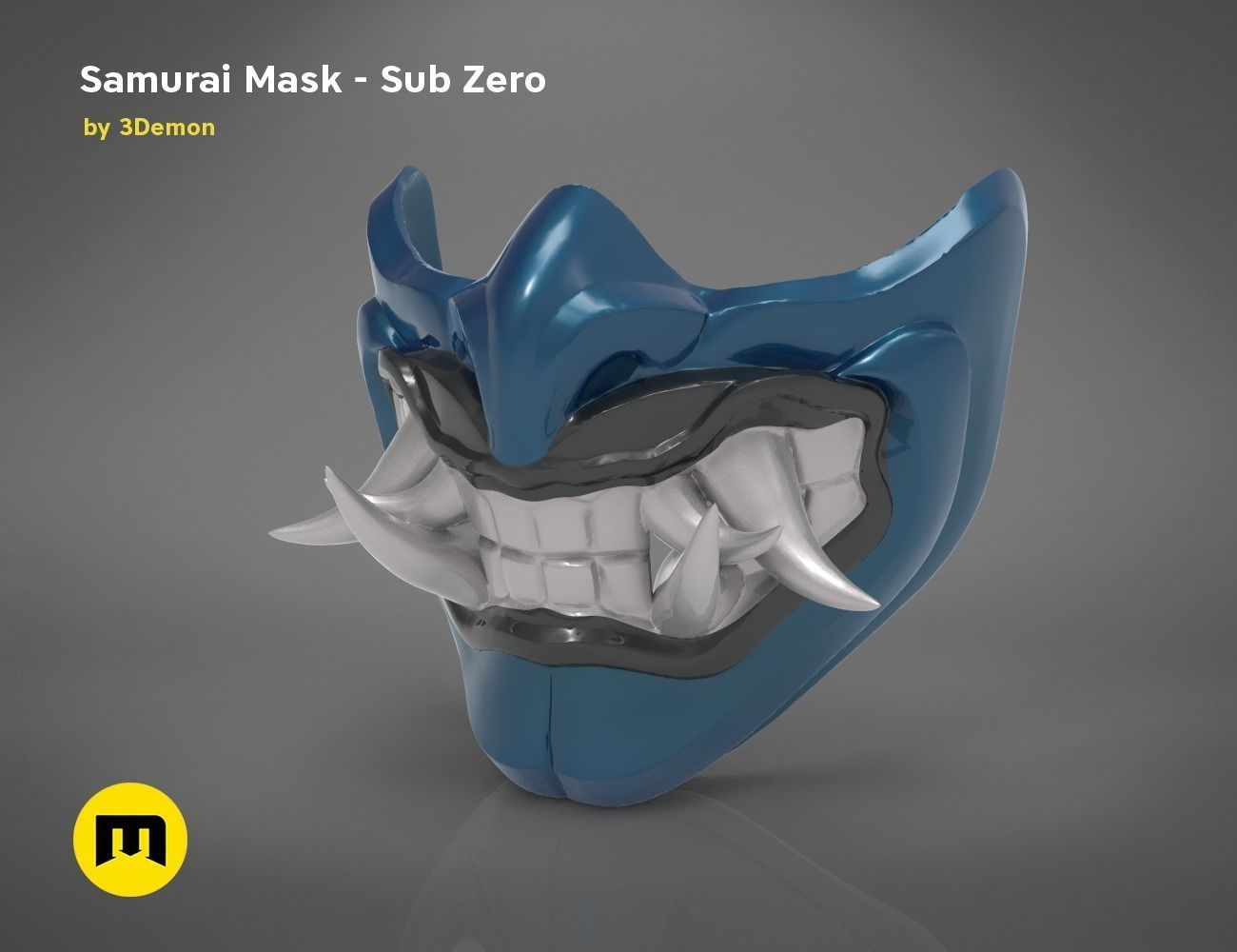 Sub Zero Grandmasters Icy Mask Mortal kombat 3D print model_6