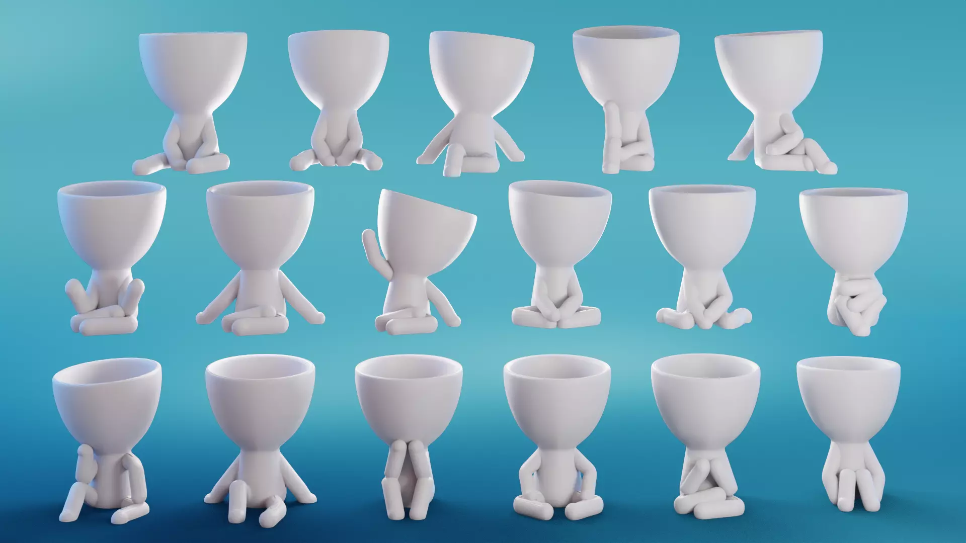 Robert Plant Set 17 Poses - ready to print by TIXEN 3D Model Collection_0