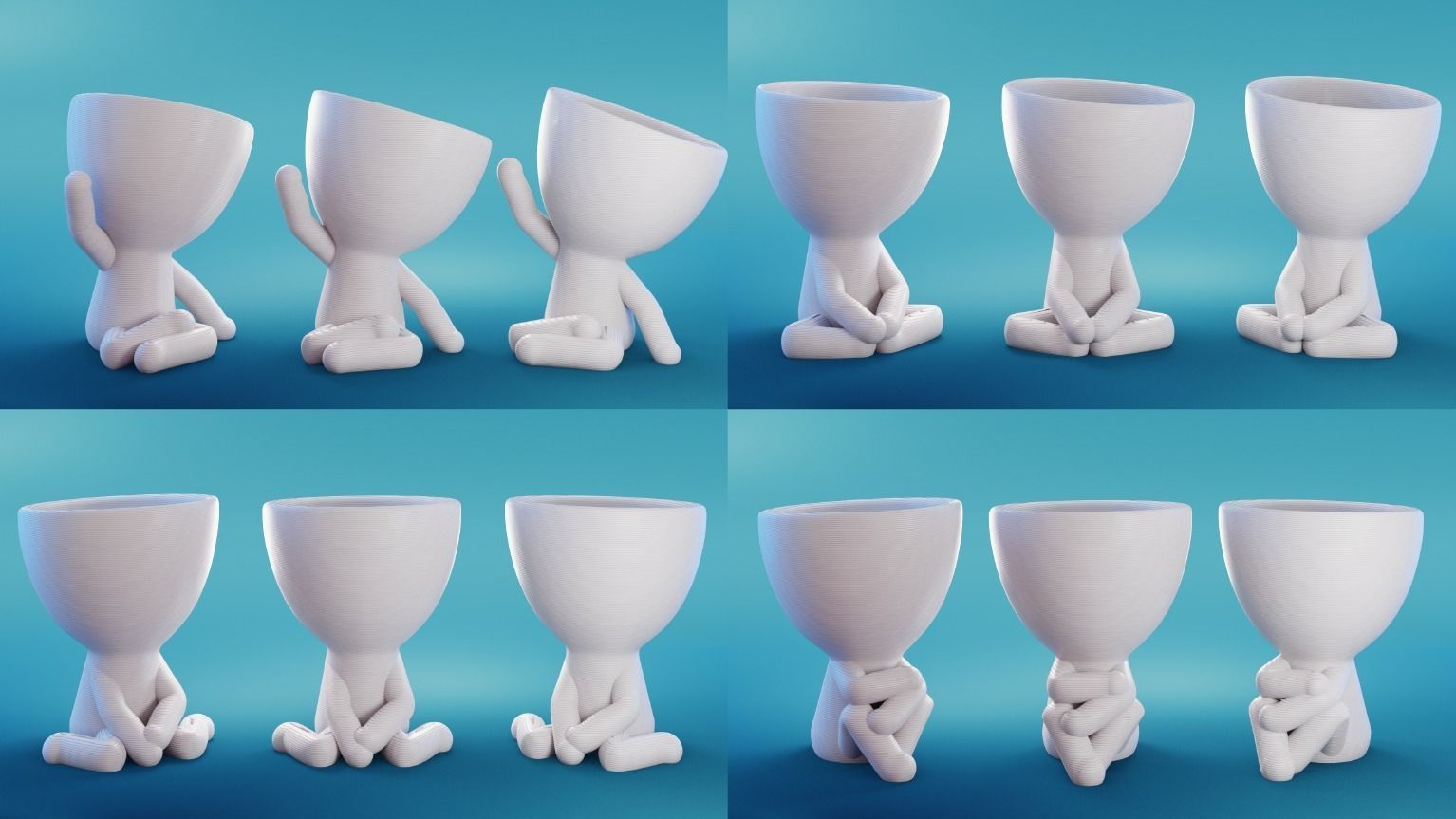 Robert Plant Set 17 Poses - ready to print by TIXEN 3D Model Collection_4