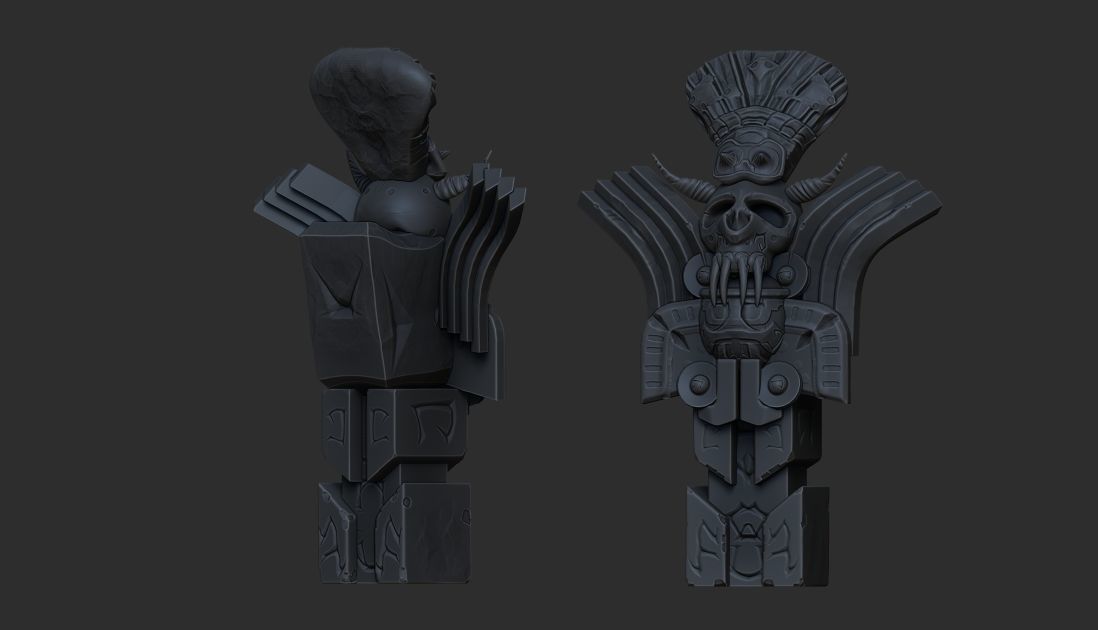 totem scary 3D model_1