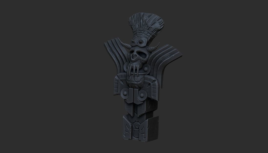 totem scary 3D model_2