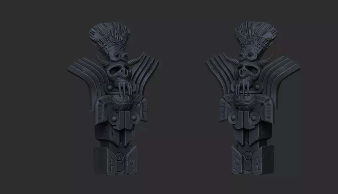 totem scary 3D model_0