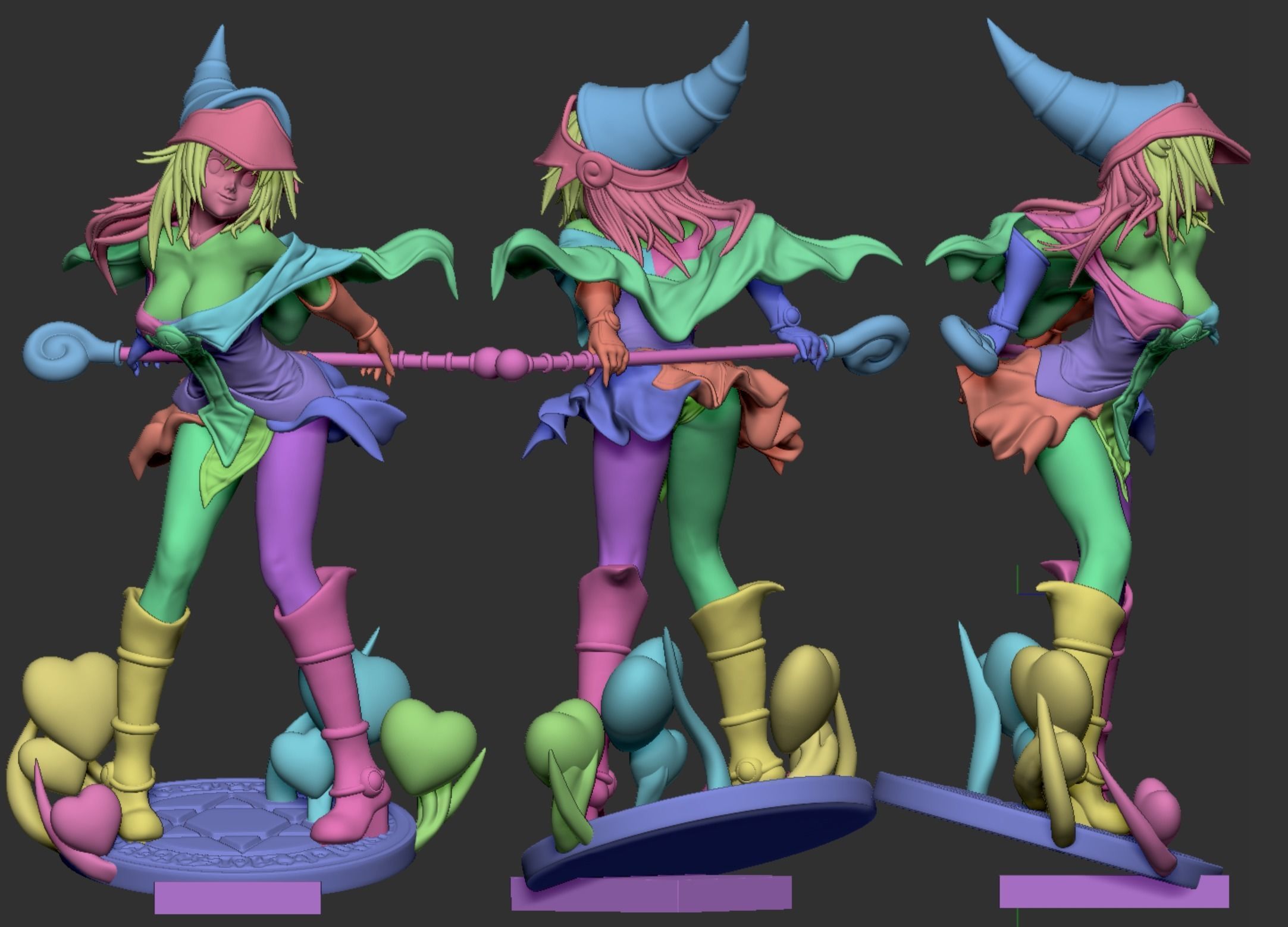 Dark Magician Girl - Yugioh for 3D printing 3D print model_4