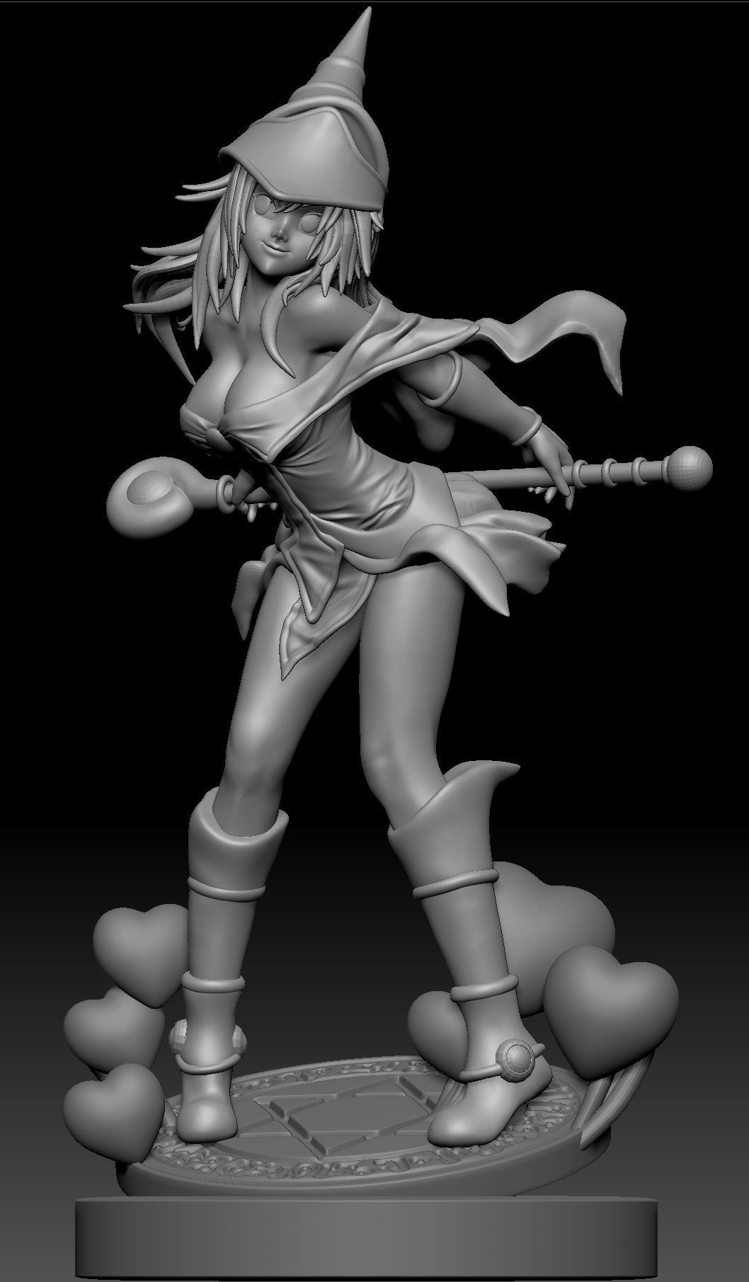 Dark Magician Girl - Yugioh for 3D printing 3D print model_1