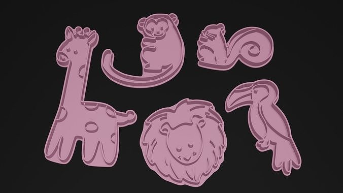 Animals Cookie cutter 3D Model Collection 3D print model