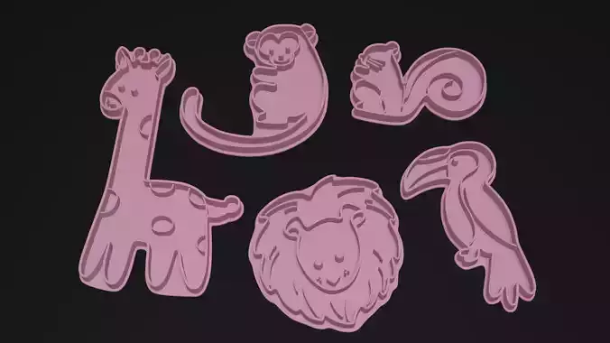 Animals Cookie cutter 3D Model Collection 3D print model