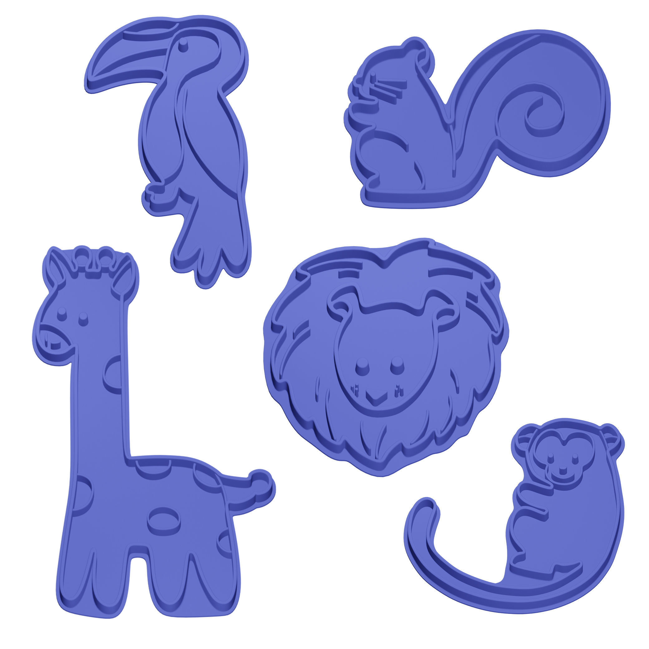 Animals Cookie cutter 3D Model Collection 3D print model_1