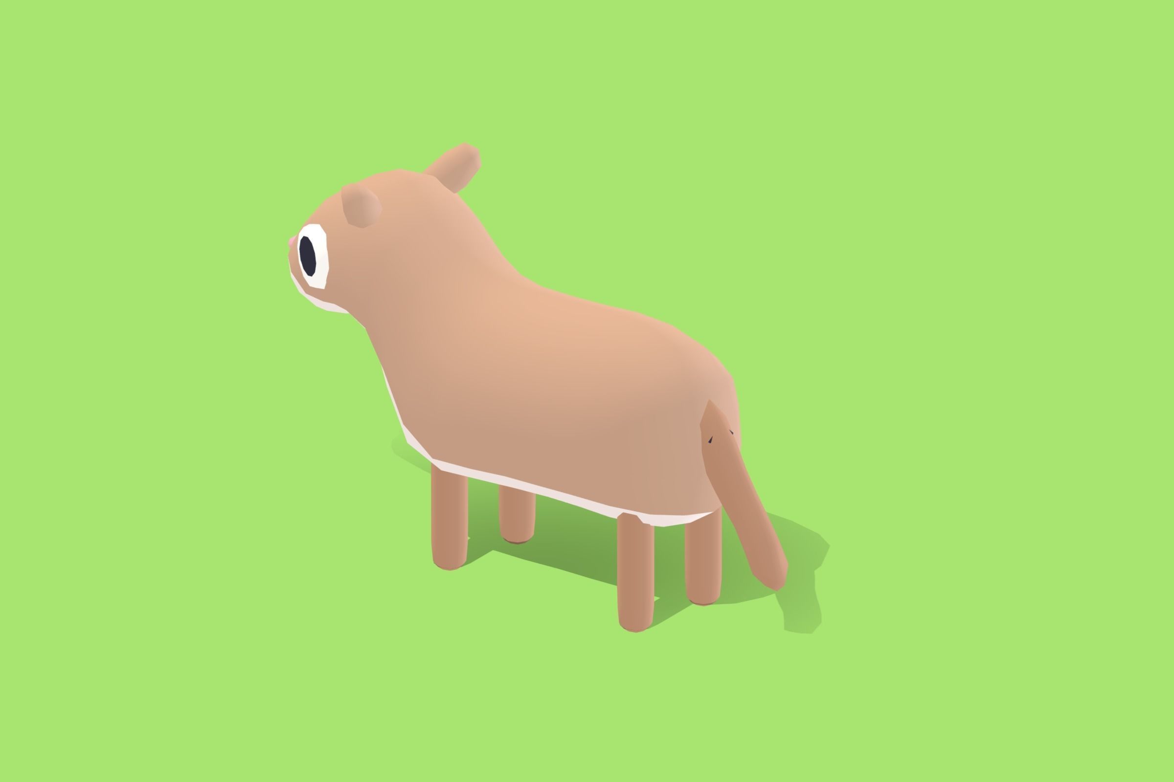 Cougar - Quirky Series Low-poly 3D model_1