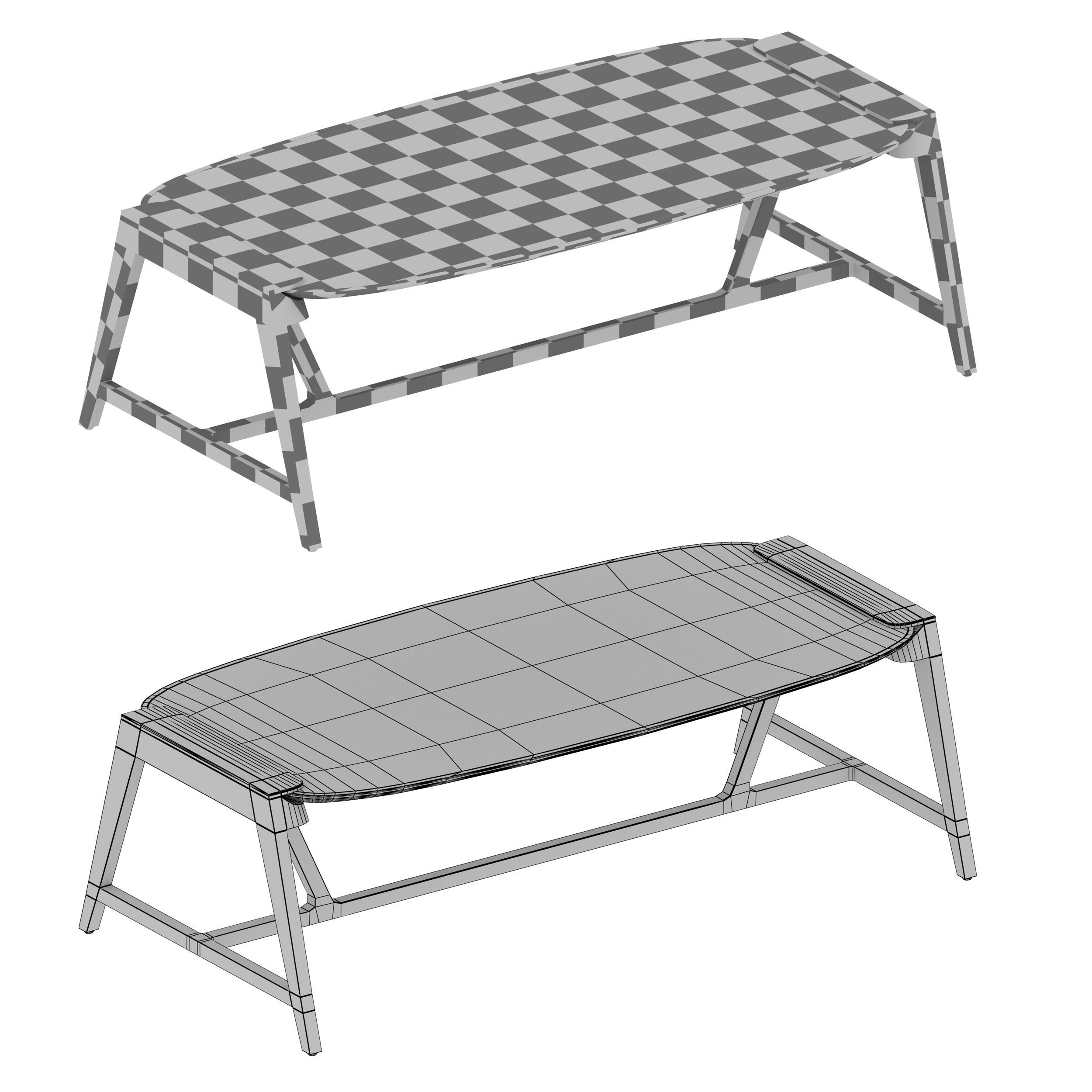 Harris Coffee Table Crate and Barrel 3D model_10