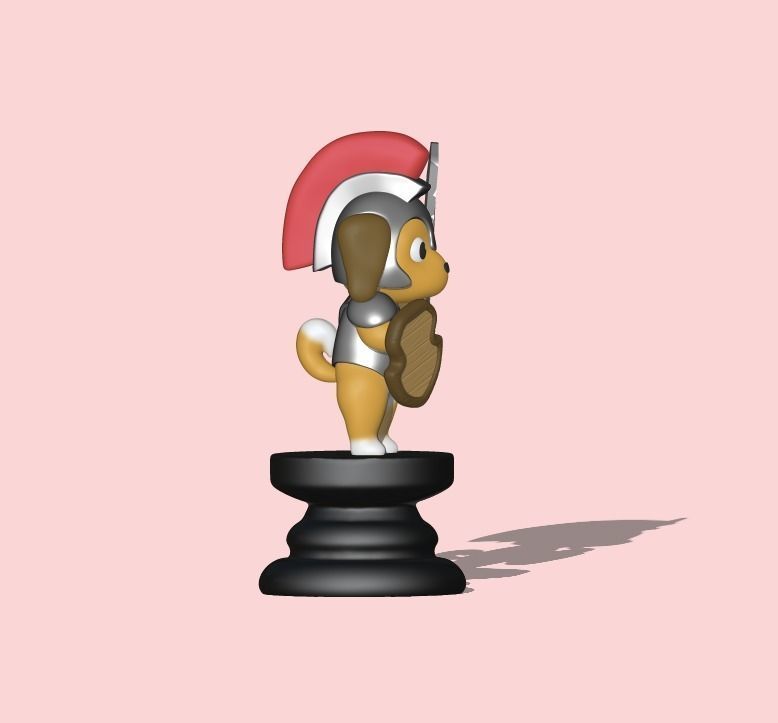 Dog Chess Piece - Pawn 3D print model_3