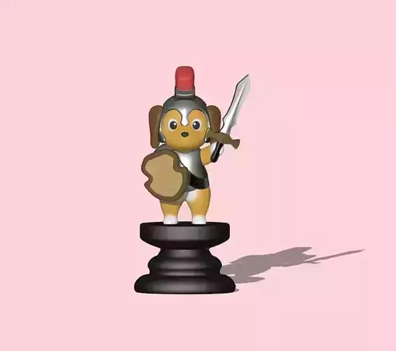 Dog Chess Piece - Pawn 3D print model