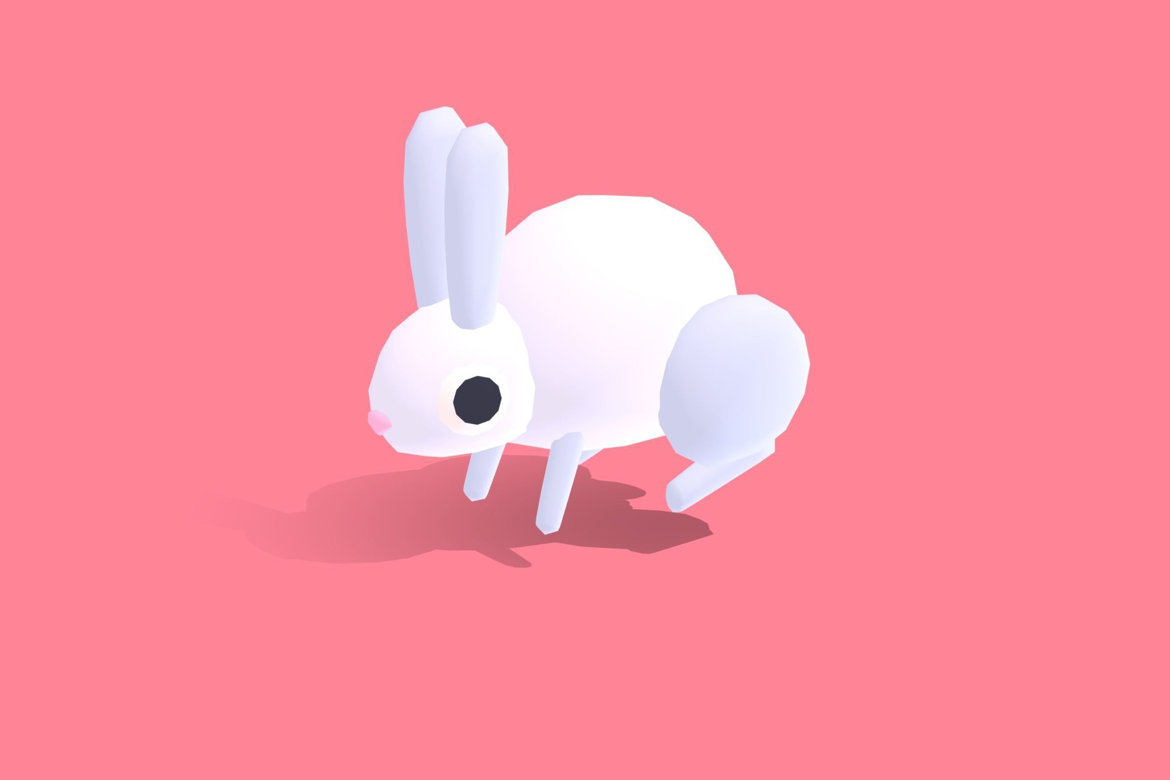 Hare - Quirky Series Low-poly 3D model_3
