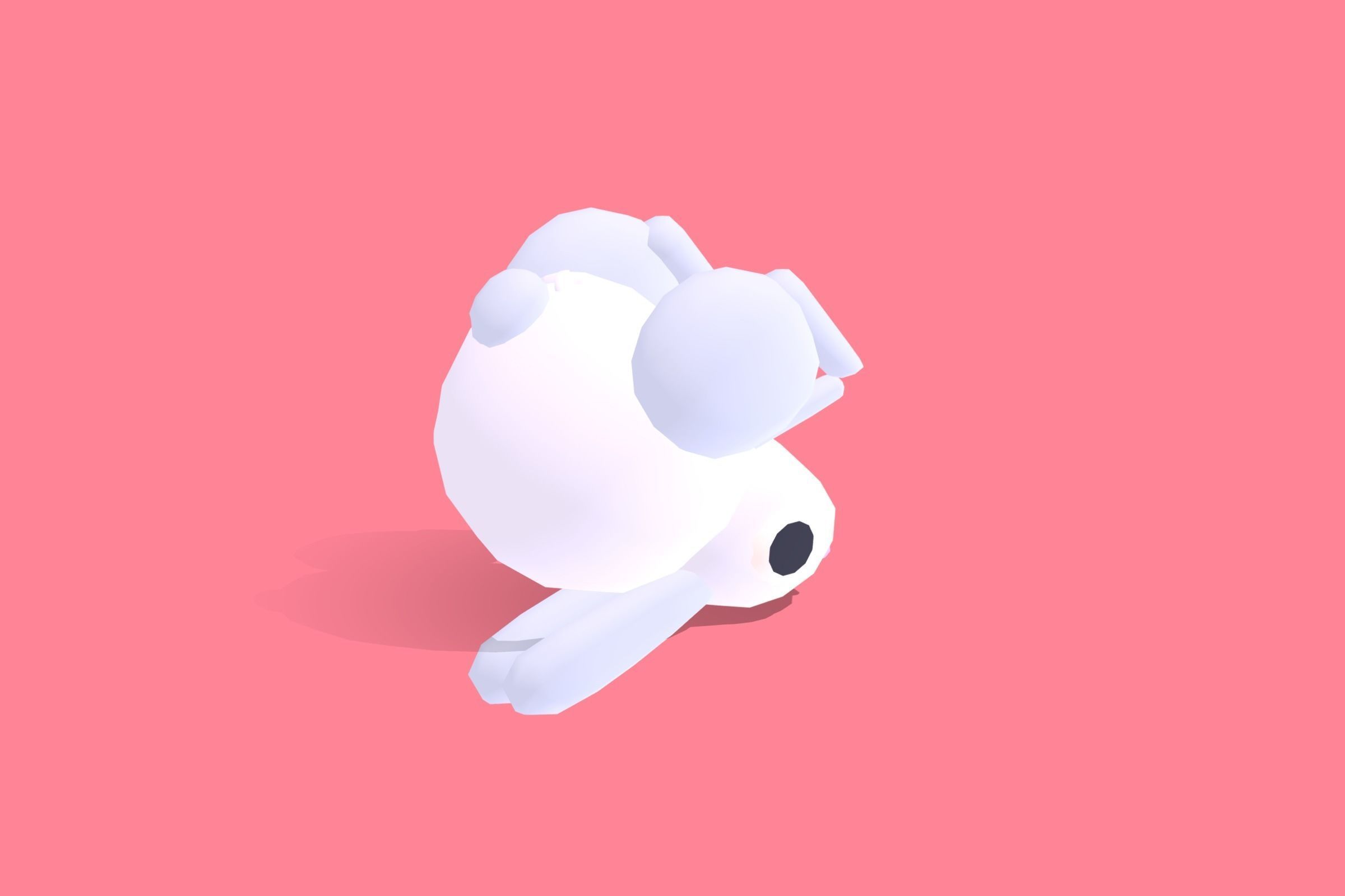Hare - Quirky Series Low-poly 3D model_5