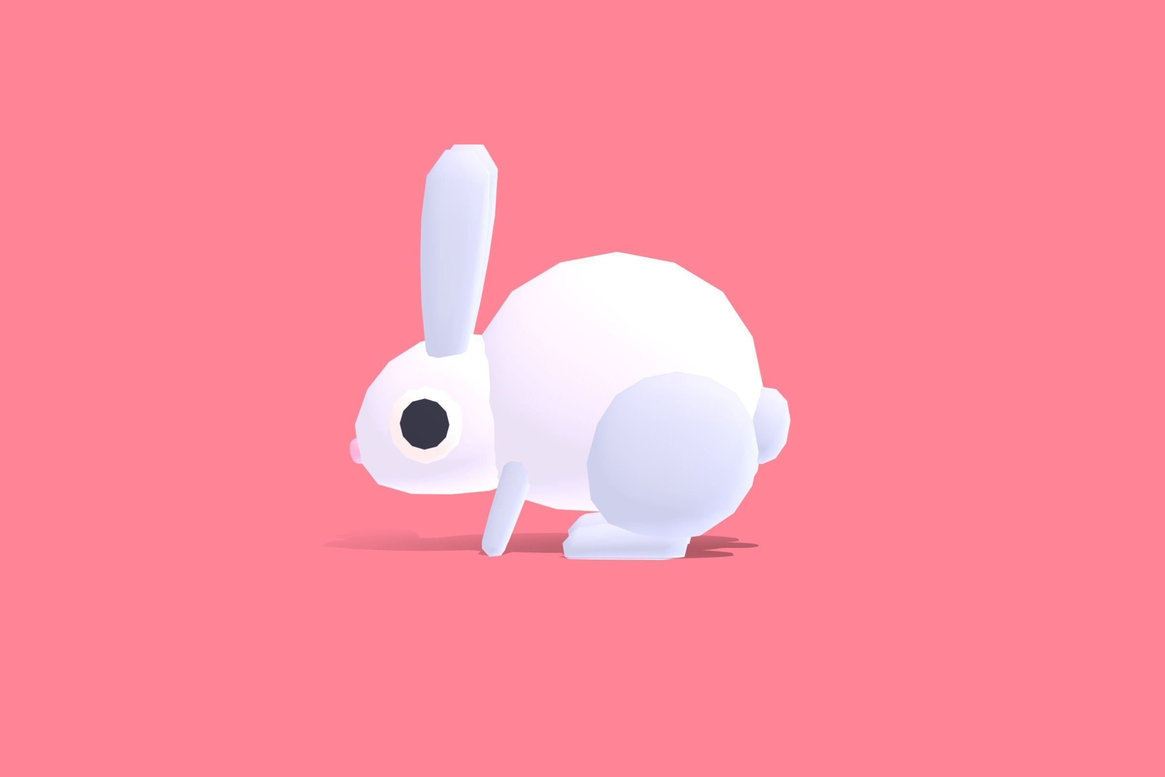 Hare - Quirky Series Low-poly 3D model_2