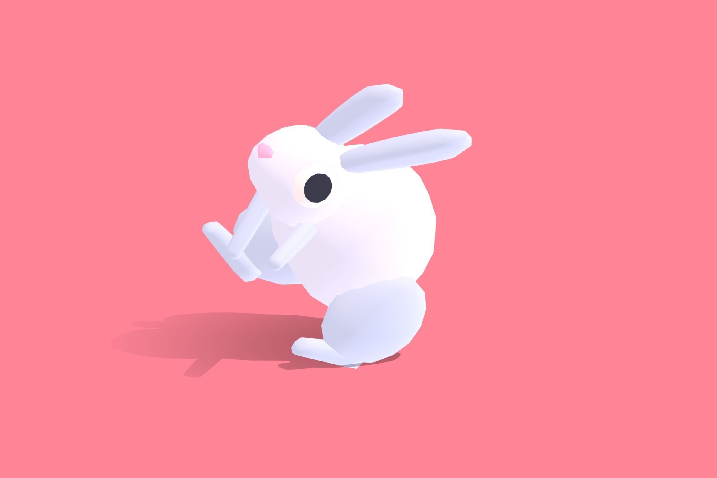 Hare - Quirky Series Low-poly 3D model_7