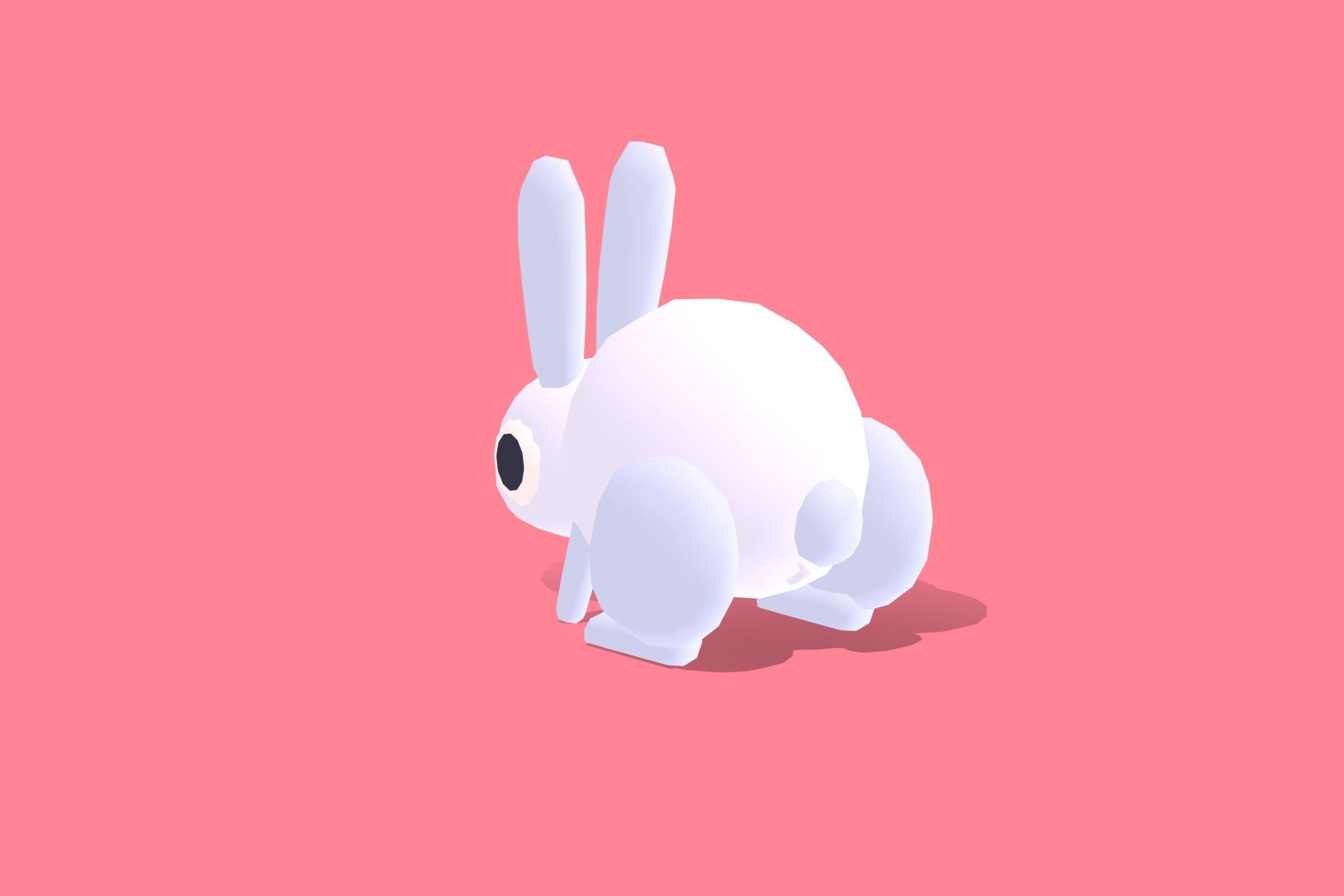 Hare - Quirky Series Low-poly 3D model_1