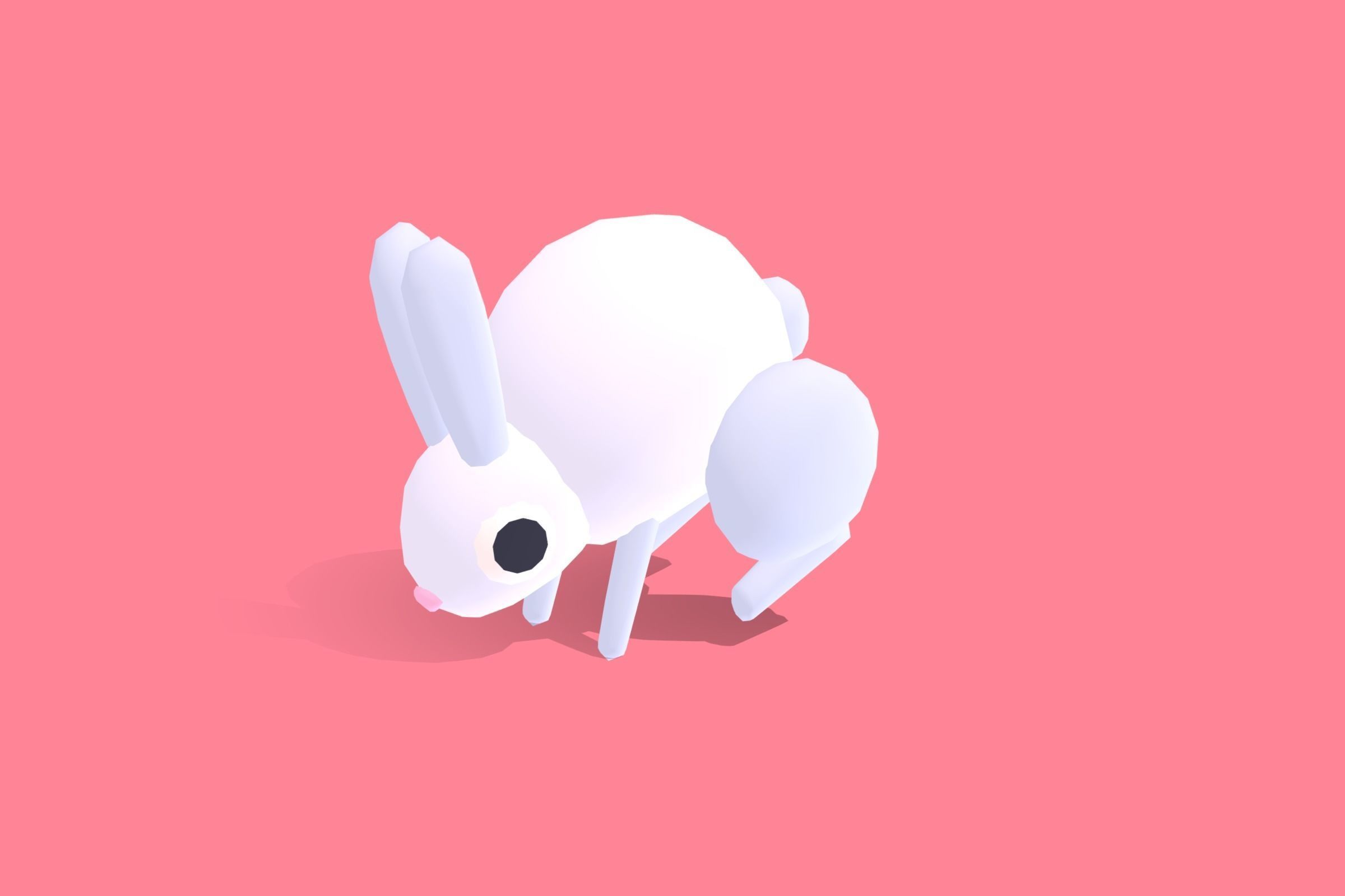 Hare - Quirky Series Low-poly 3D model_6