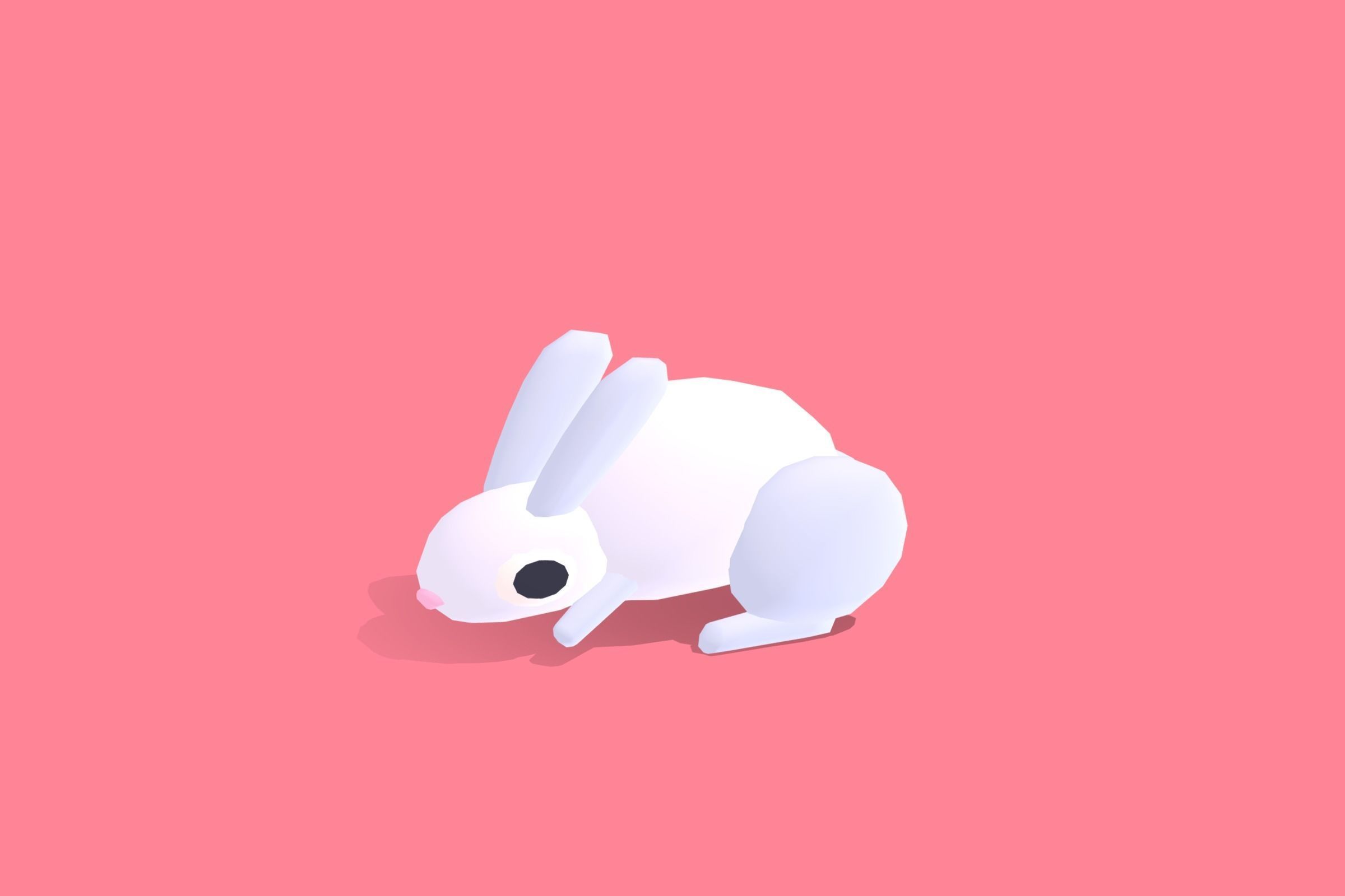 Hare - Quirky Series Low-poly 3D model_4