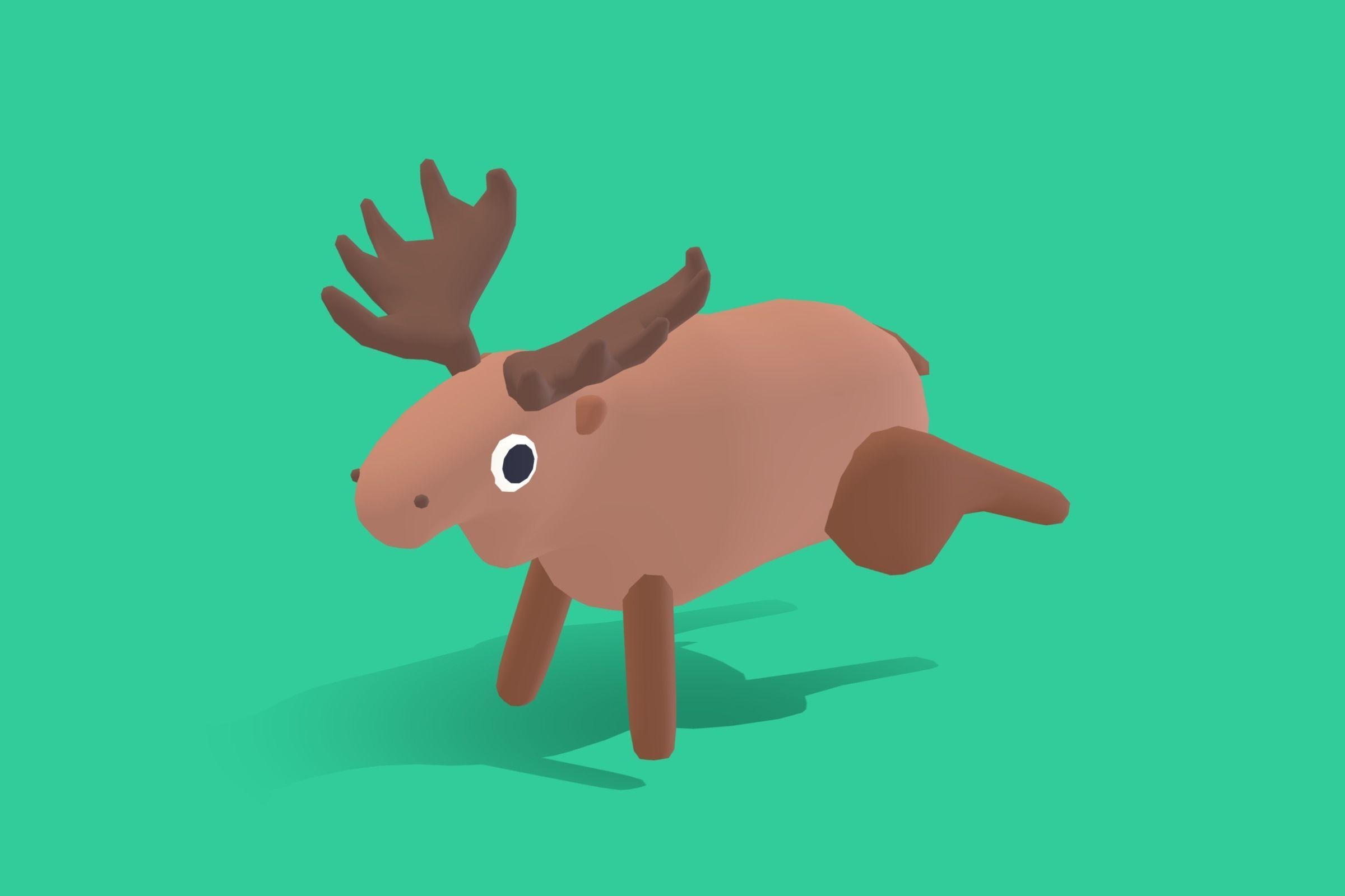 Moose - Quirk Series Low-poly 3D model_3
