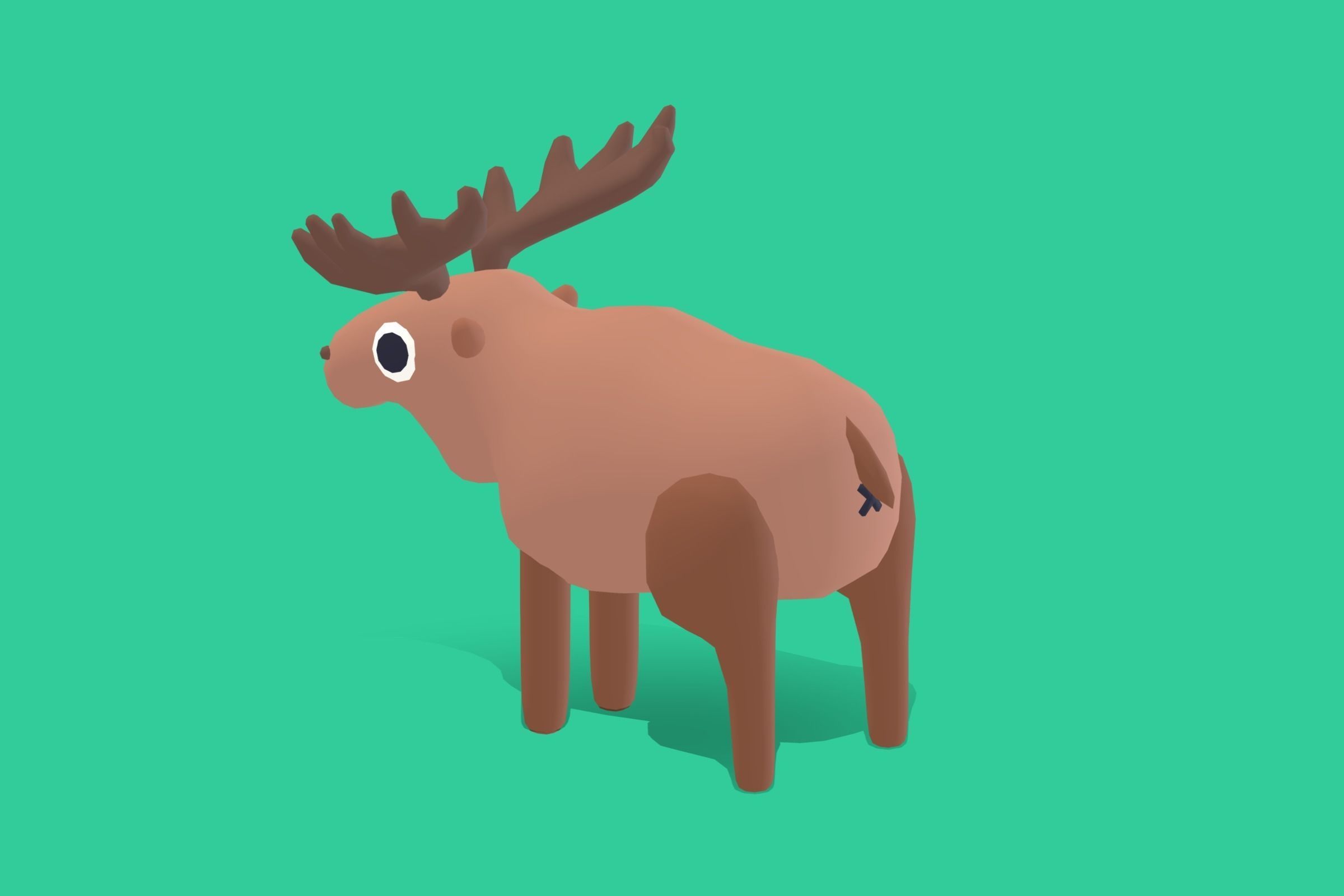 Moose - Quirk Series Low-poly 3D model_1