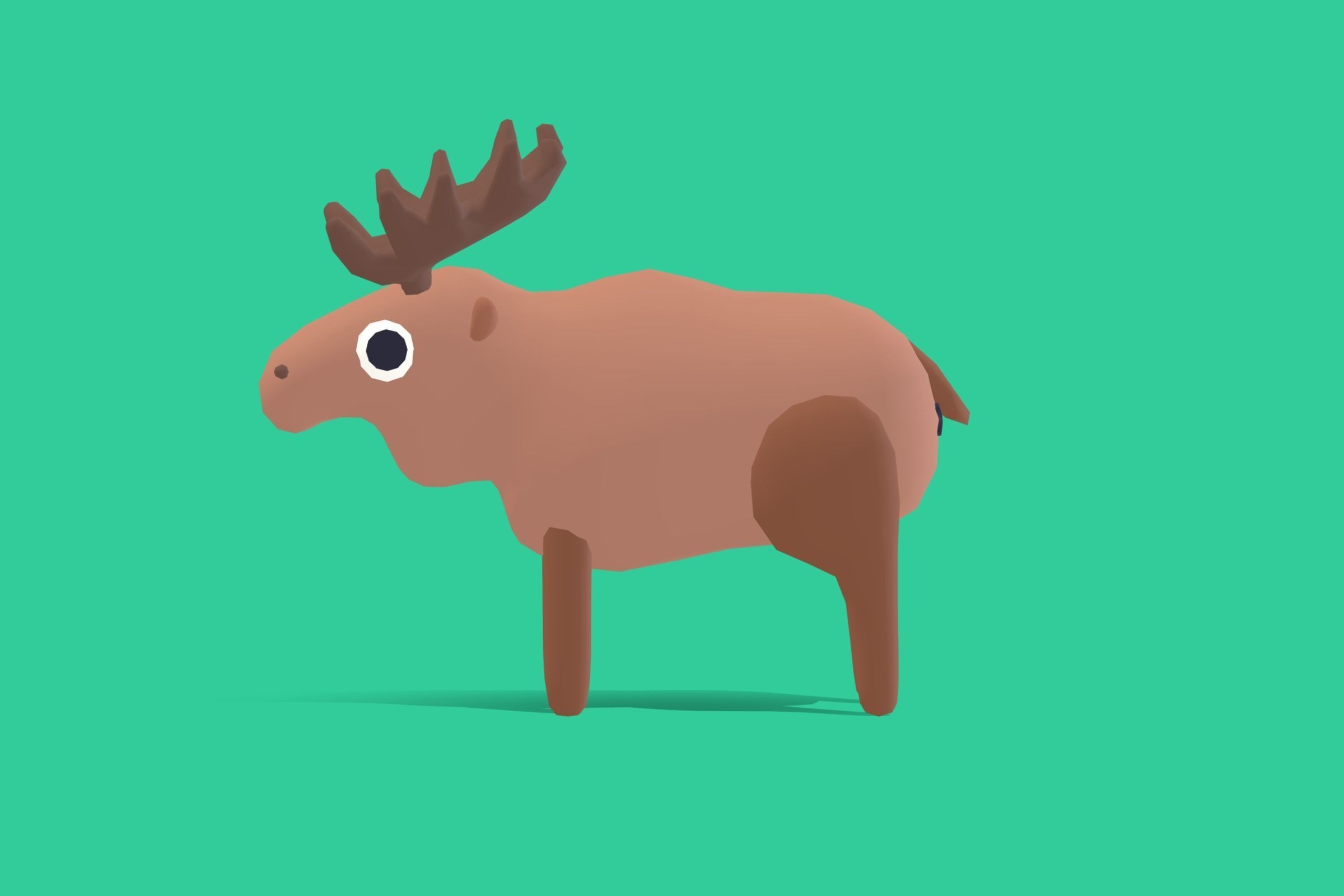 Moose - Quirk Series Low-poly 3D model_2