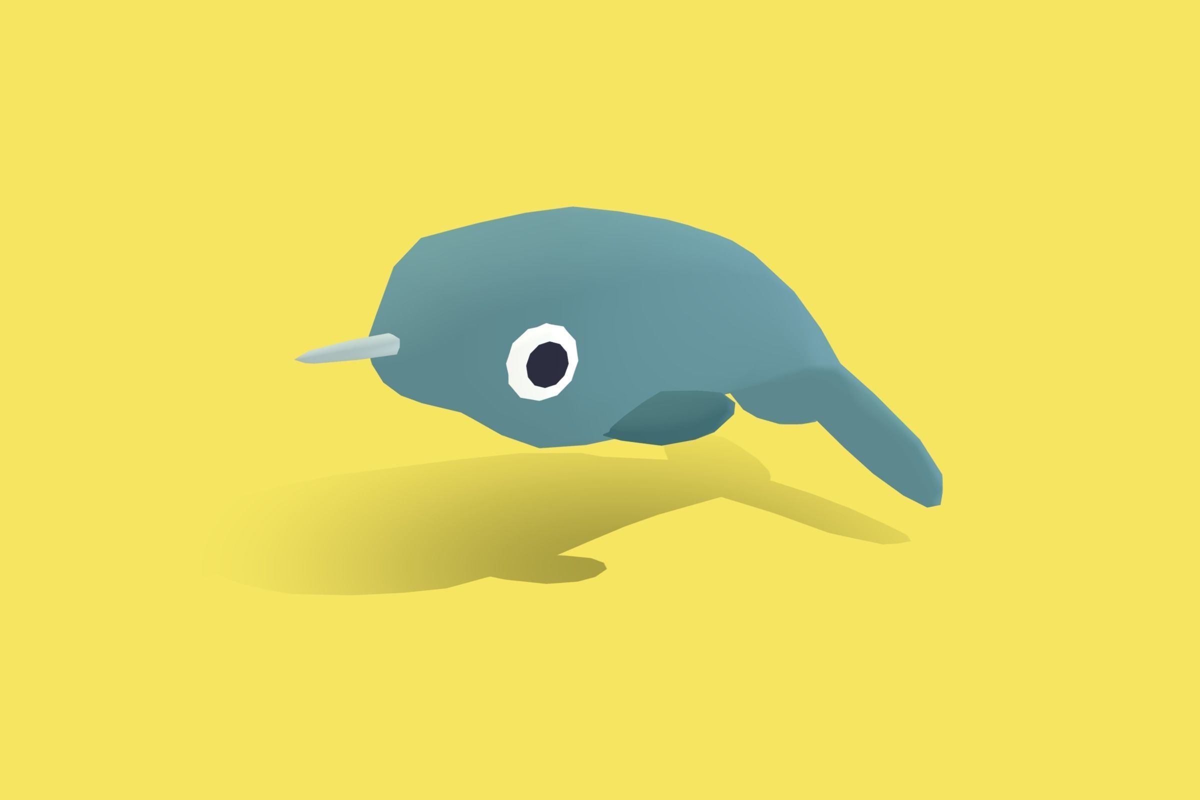 Narwhal - Quirky Series Low-poly 3D model_4