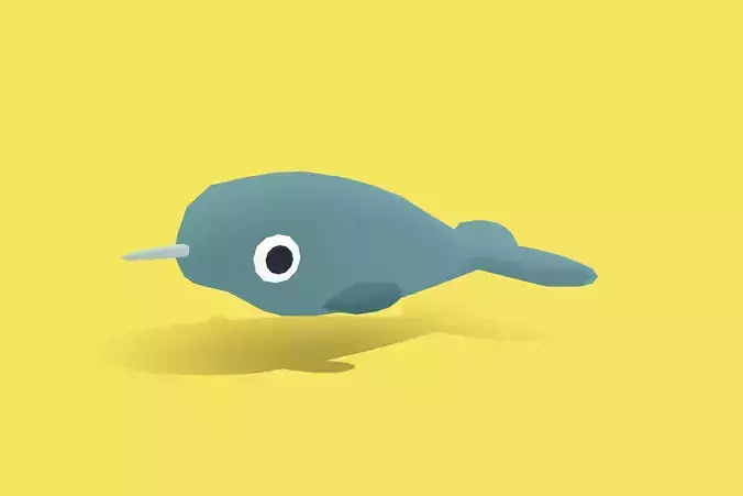 Narwhal - Quirky Series Low-poly 3D model
