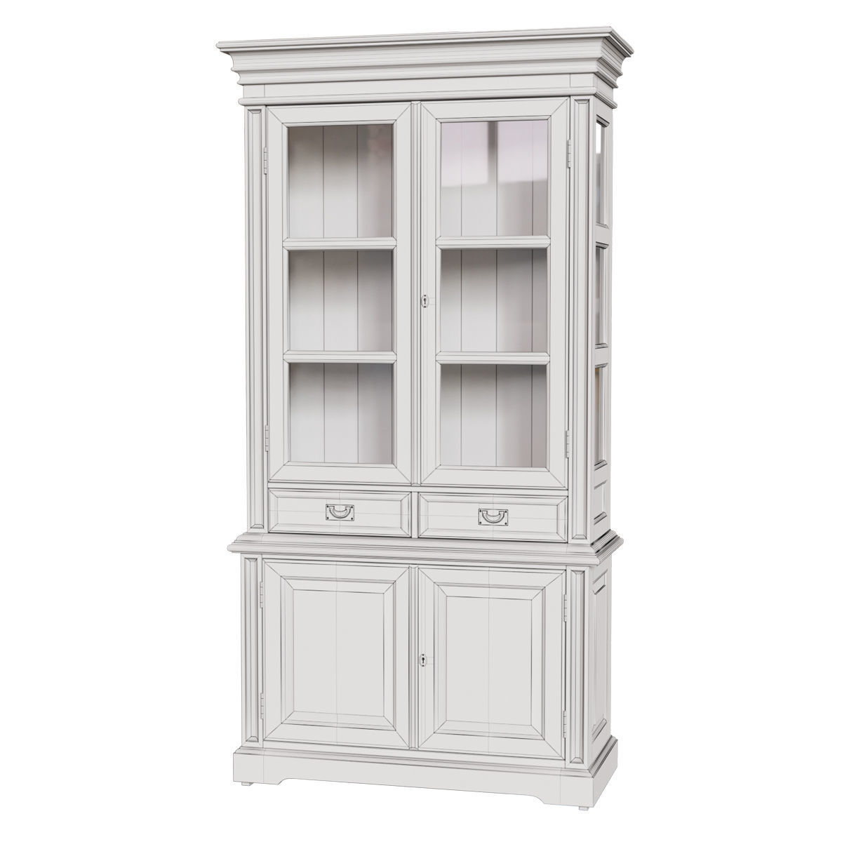 Lehome Keywest Oak Bookcase L045 3D model_6