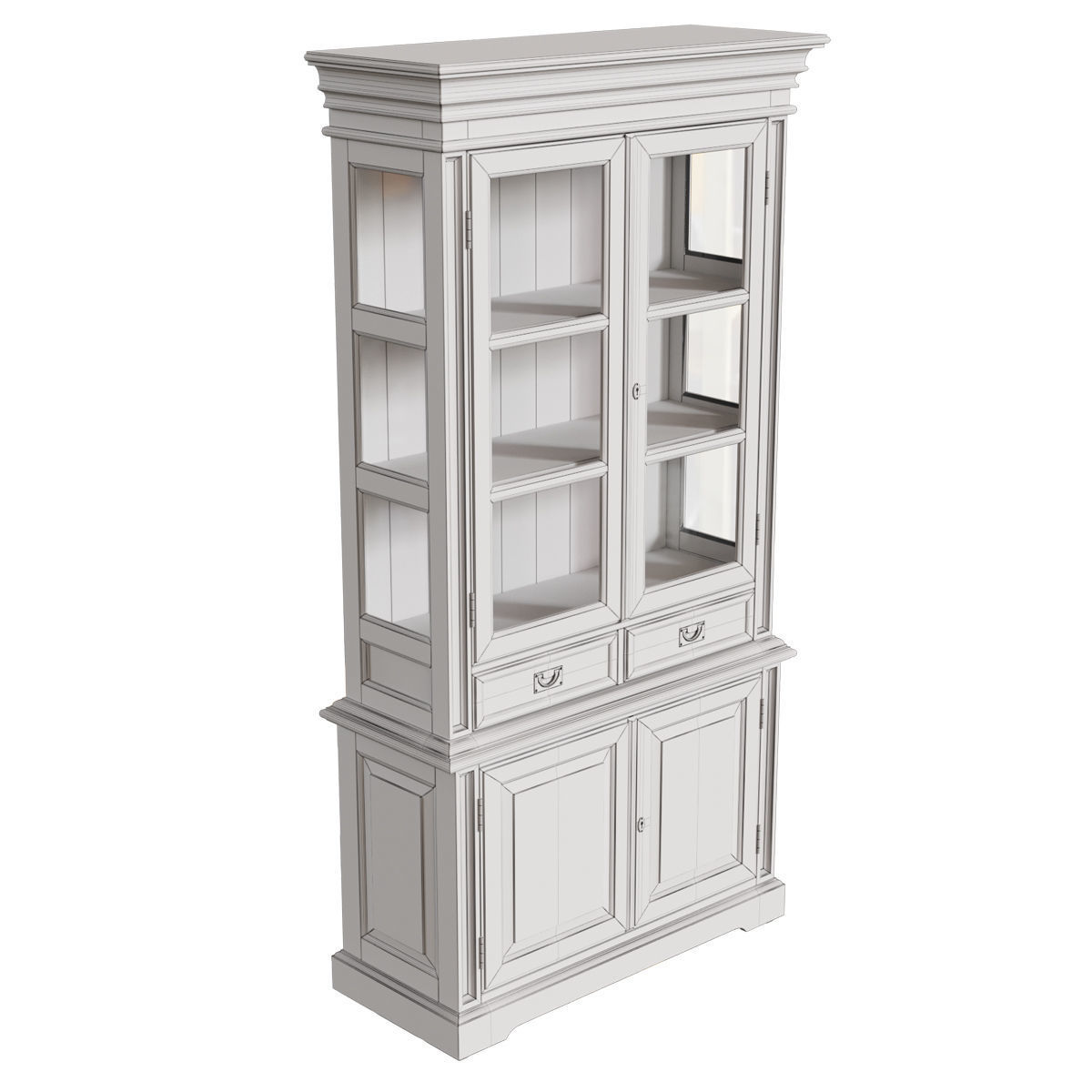 Lehome Keywest Oak Bookcase L045 3D model_5