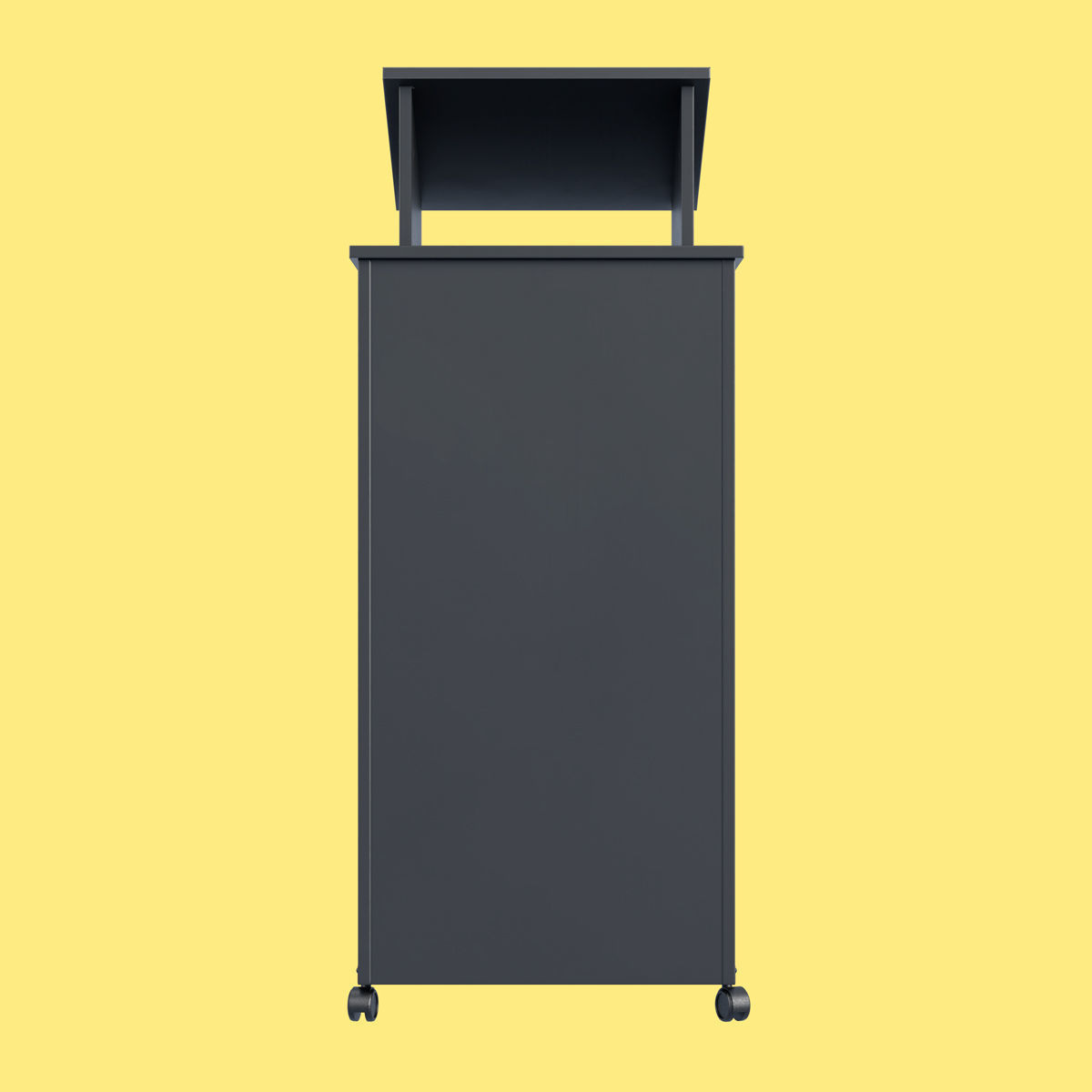 Black Pulpit With Wheels  Low-poly 3D model_3