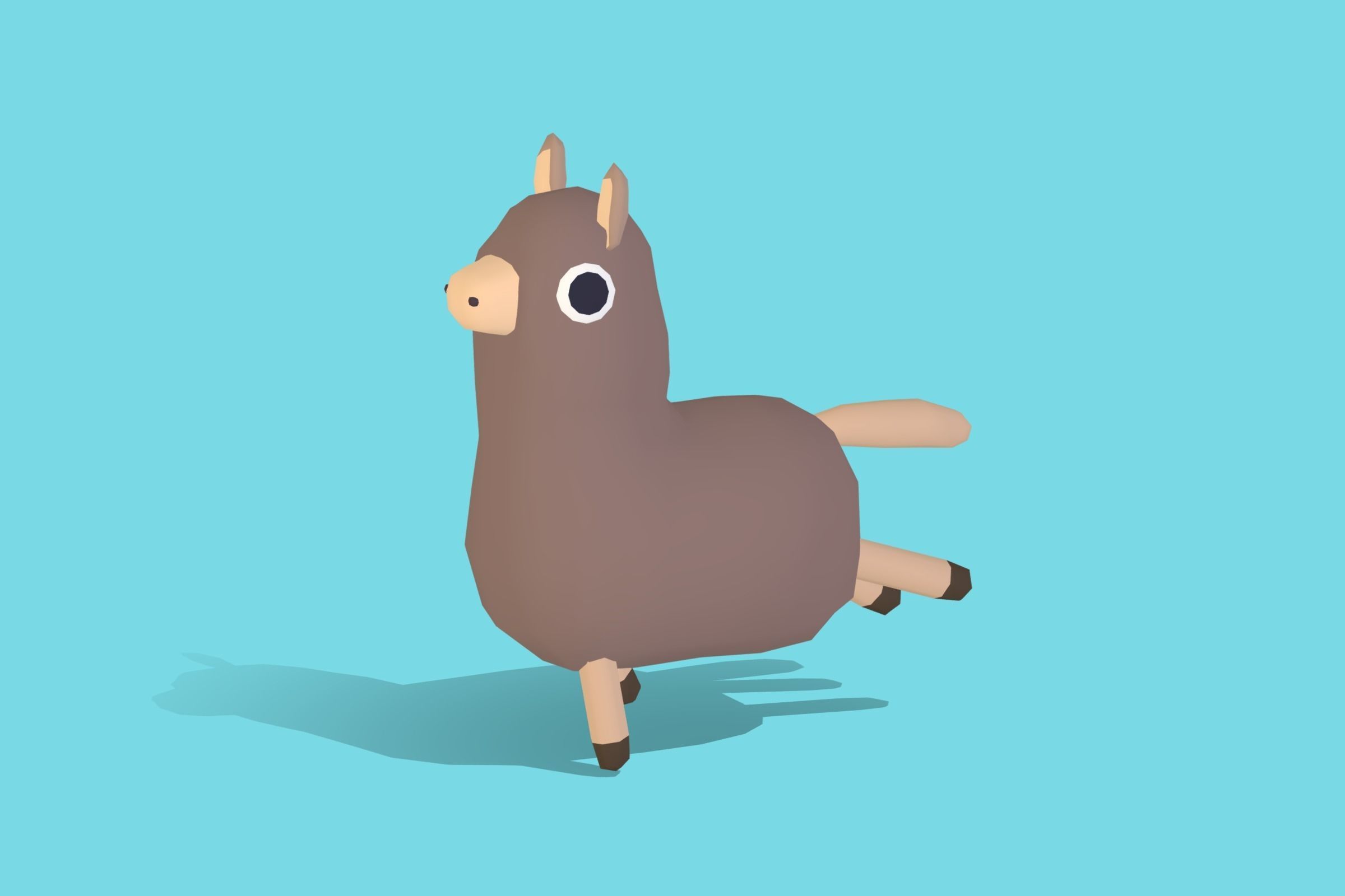 Alpaca - Quirky Series Low-poly 3D model_7