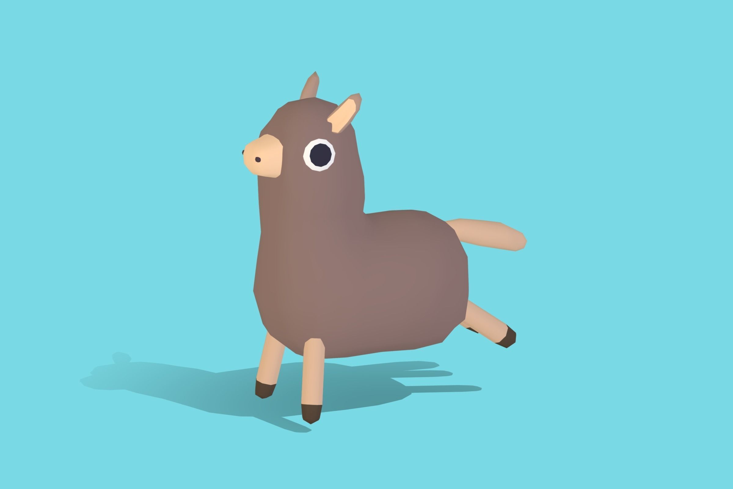 Alpaca - Quirky Series Low-poly 3D model_3