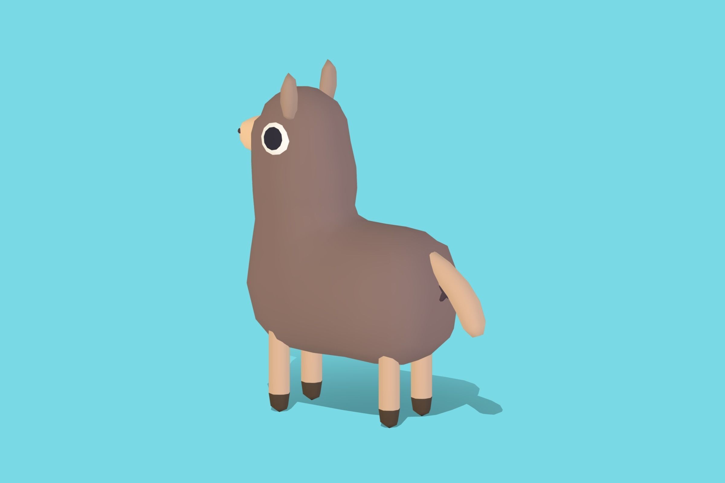 Alpaca - Quirky Series Low-poly 3D model_1